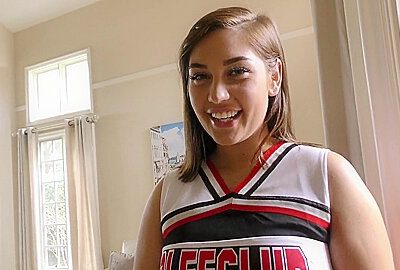 Gorgeous Thick Big Booty Lonely Cheerleader Gets Fucked